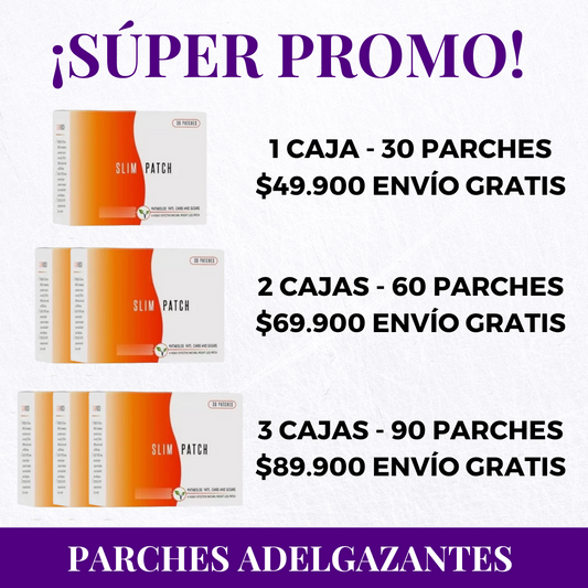 PARCHES ADELGAZANTES SLIM PATCH CAJA x 30